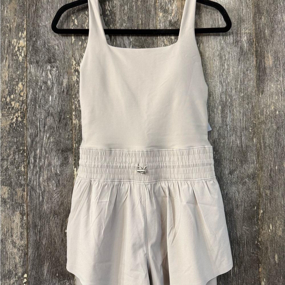 Cream Sleeveless Romper